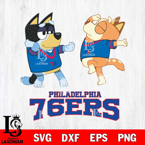 Philadelphia 76ers Bluey Dance Svg Eps Dxf Png File, Digital Download, Instant Download