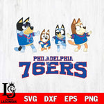 Philadelphia 76ers Bluey Dance Mode Squats Svg Eps Dxf Png File, Digital Download, Instant Download