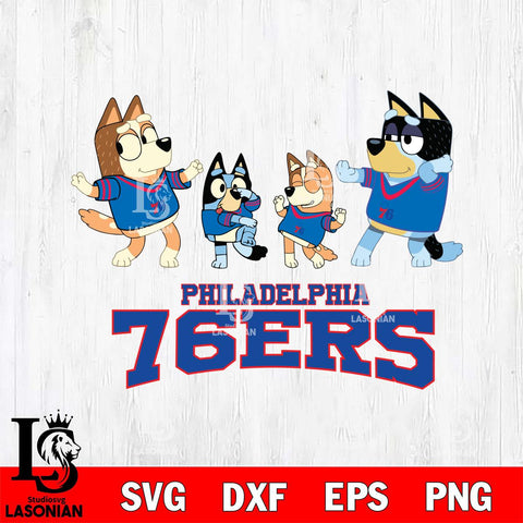 Philadelphia 76ers Bluey Dance Squats Svg Eps Dxf Png File, Digital Download, Instant Download