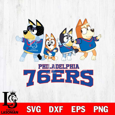 Philadelphia 76ers Bluey Mode Dance Squats Svg Eps Dxf Png File, Digital Download, Instant Download