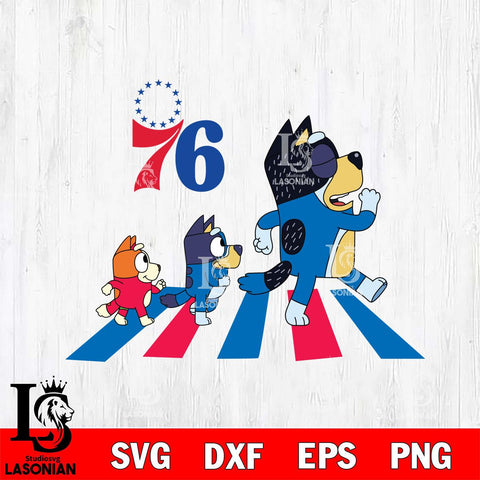 Philadelphia 76ers Bluey sport 6 Svg Eps Dxf Png File, Digital Download, Instant Download