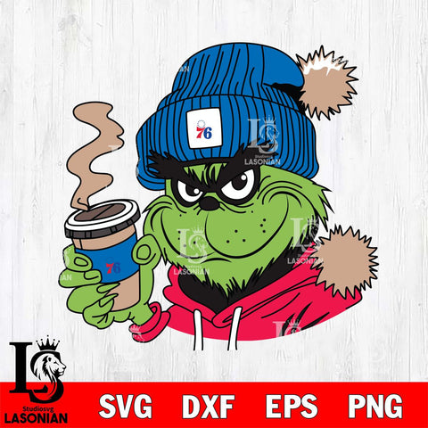 Philadelphia 76ers Boujee Grinch 4 Svg Eps Dxf Png File, Digital Download, Instant Download