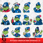 Philadelphia 76ers Boujee Grinch NBA Bundle 12 SVG Eps Dxf Png File, Digital Download, Instant Download