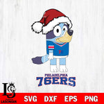 Philadelphia 76ers Christmas Bluey Hat Svg , Christmas Svg , Bluey svg , Digital Download, dxf eps png pdf file