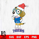 Philadelphia 76ers Christmas Bluey Honey Sport Svg , Christmas Svg , Bluey svg , Digital Download, dxf eps png pdf file