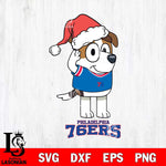 Philadelphia 76ers Christmas Bluey Jack Sport Svg , Christmas Svg , Bluey svg , Digital Download, dxf eps png pdf file