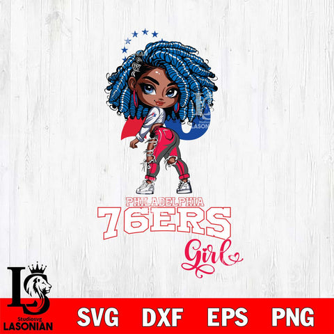 Philadelphia 76ers Fan Girl Svg Eps Dxf Png File, Digital Download, Instant Download