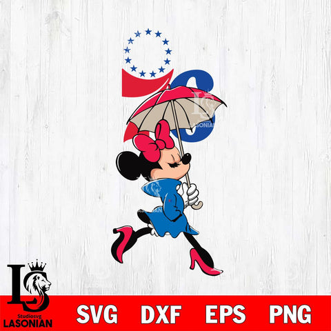 Philadelphia 76ers Fancy Minnie Svg Eps Dxf Png File, Digital Download, Instant Download