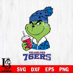 Philadelphia 76ers Grinch Cofffe Christmas Cut Files Cricut, Svg Dxf Eps Png file , Silhouette