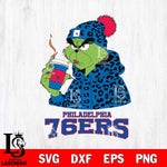 Philadelphia 76ers Grinch Leopard Christmas Cut Files Cricut, Svg Dxf Eps Png file , Silhouette