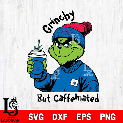 Philadelphia 76ers Grinchy But Caffeinated Svg Eps Dxf Png File, Digital Download, Instant Download