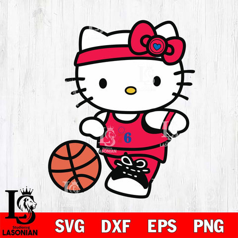 Philadelphia 76ers Hello Kitty basketball 4 Svg Eps Dxf Png File, Digital Download, Instant Download