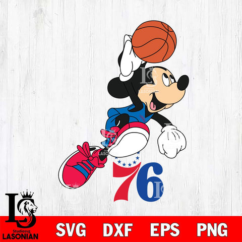 Philadelphia 76ers Mickey Minne 8 Nba Svg Eps Dxf Png File, NBA svg, Digital Download, Instant Download