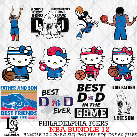 Philadelphia 76ers NBA Bundle 12 Svg Eps Dxf Png File, Digital Download, Instant Download