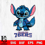 Philadelphia 76ers Stitch Halloween Svg Eps Dxf Png File, NBA svg, Digital Download, Instant Download