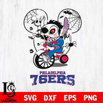 Philadelphia 76ers Stitch Jigsaws Halloween Svg Eps Dxf Png File, Digital Download, Instant Download