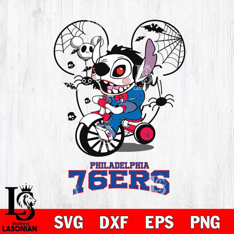 Philadelphia 76ers Stitch Jigsaws Halloween Svg Eps Dxf Png File, Digital Download, Instant Download