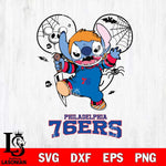 Philadelphia 76ers Stitch Michael Halloween Svg Eps Dxf Png File, Digital Download, Instant Download