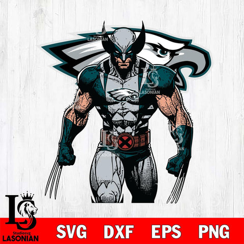 Philadelphia Eagles Badass Wolverine Svg Eps Dxf Png File, Digital Download, Instant Download