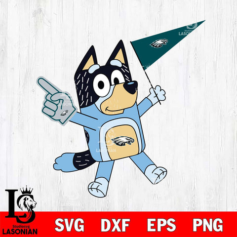 Philadelphia Eagles Bandit Bluey Flag Svg Eps Dxf Png File,NFL Cut Svg Files,Digital File,Sublimation