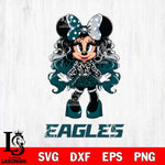 Philadelphia Eagles Beauty Minnie Mouse Svg Eps Dxf Png File, Digital Download, Instant Download