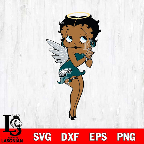 Philadelphia Eagles Betty Boop Angel SVG Svg Eps Dxf Png File, Digital Download, Instant Download