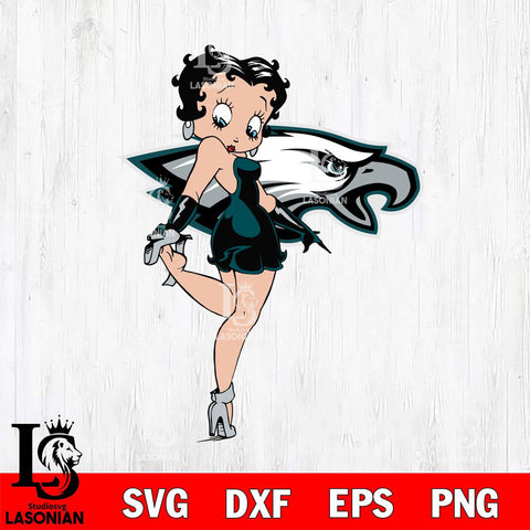 Philadelphia Eagles Betty Boop Girl Fan Svg Eps Dxf Png File, Digital Download, Instant Download