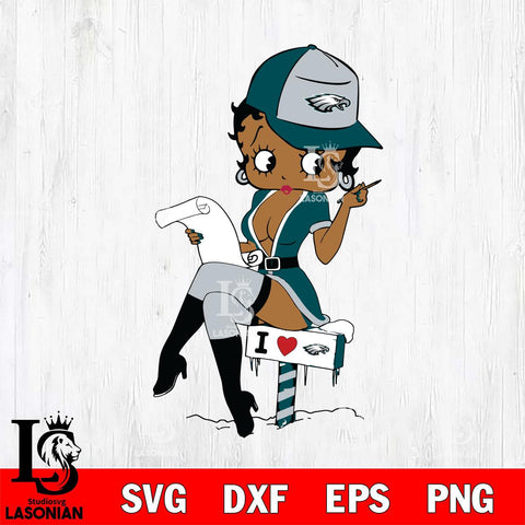 Philadelphia Eagles Betty Boop Sexy Fan SVG Svg Eps Dxf Png File, Digital Download, Instant Download