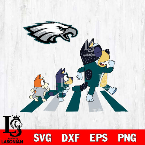 Philadelphia Eagles Bluey 6 NFL Svg Eps Dxf Png File, Digital Download, Instant Download