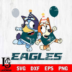 Philadelphia Eagles Bluey & Bingo 2 Svg Eps Dxf Png File, NFL svg, Digital Download, Instant Download