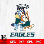 Philadelphia Eagles Bluey & Bingo 3 Svg Eps Dxf Png File, NFL svg, Digital Download, Instant Download