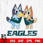 Philadelphia Eagles Bluey & Bingo 5 Svg Eps Dxf Png File, NFL svg, Digital Download, Instant Download