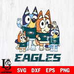 Philadelphia Eagles Bluey & Bingo 7 Svg Eps Dxf Png File, NFL svg, Digital Download, Instant Download