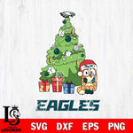 Philadelphia Eagles Bluey Chilli Christmas Tree Svg Eps Dxf Png File, Digital Download