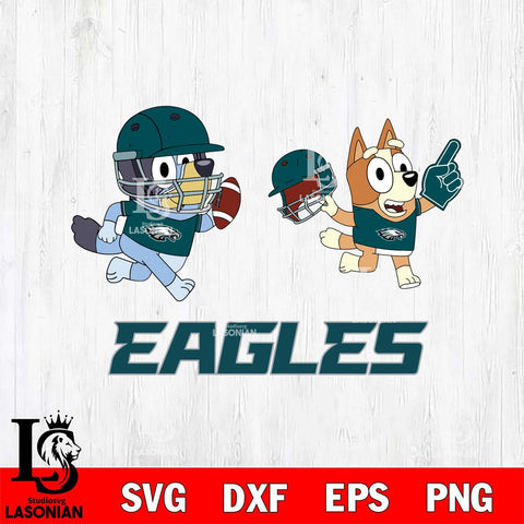 Philadelphia Eagles Bluey Chilli NFL 2 Svg Eps Dxf Png File, Digital Download, Instant Download