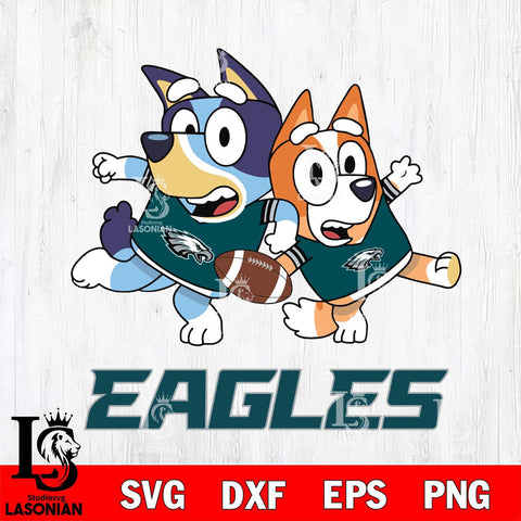 Philadelphia Eagles Bluey Chilli NFL Svg Eps Dxf Png File, Digital Download, Instant Download