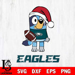 Philadelphia Eagles Bluey Christmas Svg Eps Dxf Png File, Digital Download