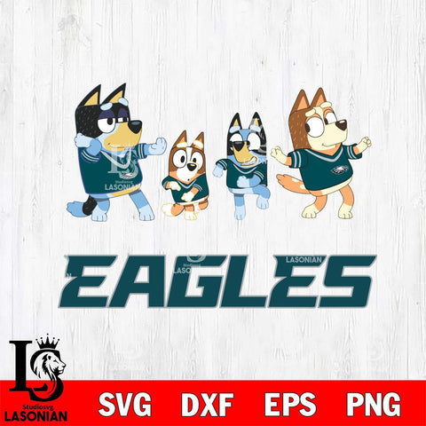 Philadelphia Eagles Bluey Dance Mode Squats Svg Eps Dxf Png File, Digital Download, Instant Download