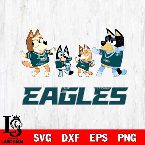 Philadelphia Eagles Bluey Dance Squats Svg Eps Dxf Png File, Digital Download, Instant Download