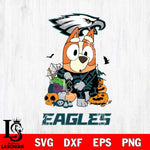 Philadelphia Eagles Bluey Halloween NFL Svg Eps Dxf Png File, Digital Download, Instant Download