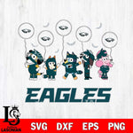 Philadelphia Eagles Bluey Halloween Spooky Svg Eps Dxf Png File, Digital Download, Instant Download