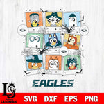 Philadelphia Eagles Bluey Halloween Sport Svg Eps Dxf Png File, Digital Download, Instant Download