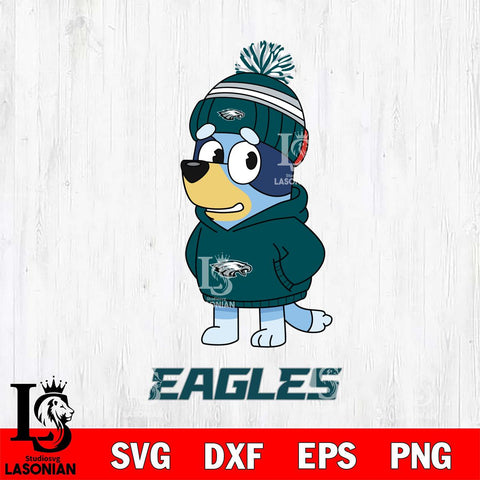 Philadelphia Eagles Bluey Hoodie rugby Svg Eps Dxf Png File, Digital Download ,Instant Download, Cricut File