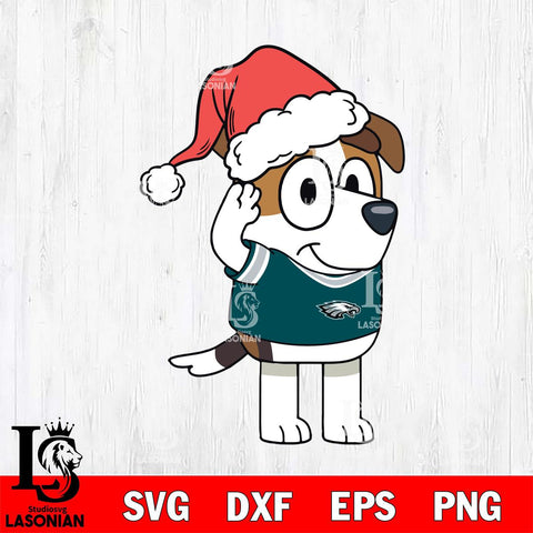 Philadelphia Eagles Bluey Jack Christmas Svg Eps Dxf Png File, Digital Download, Instant Download