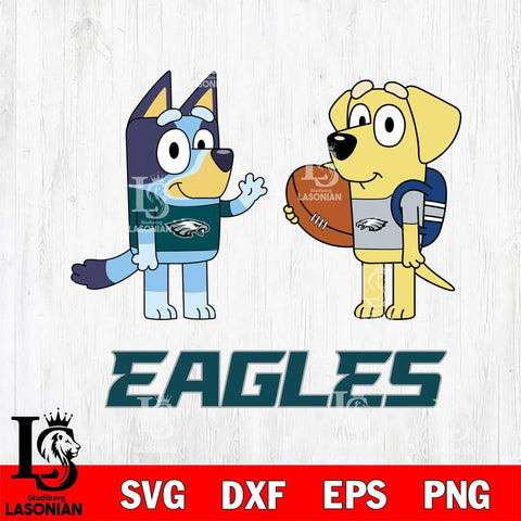 Philadelphia Eagles Bluey Lucky Svg Eps Dxf Png File, Digital Download, Instant Download