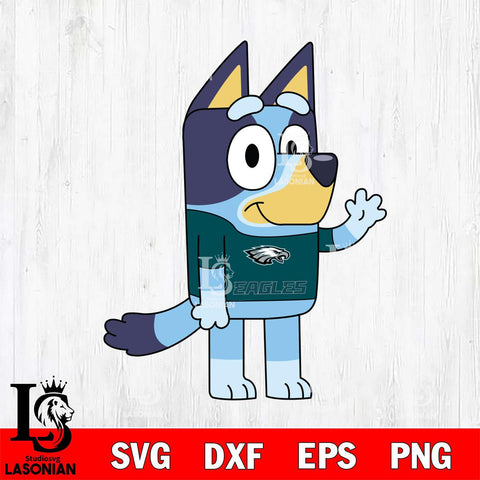 Philadelphia Eagles Bluey NFL 4 Svg Eps Dxf Png File, Digital Download, Instant Download