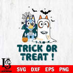 Philadelphia Eagles Bluey Trick or Treat Halloween Svg Eps Dxf Png File, Digital Download, Instant Download