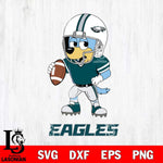 Philadelphia Eagles Bluey rugby Svg Eps Dxf Png File, Digital Download ,Instant Download, Cricut File