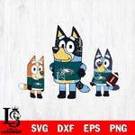 Philadelphia Eagles Bluey svg , Bluey family NFL Svg Eps Dxf Png File, Digital Download, Instant Download