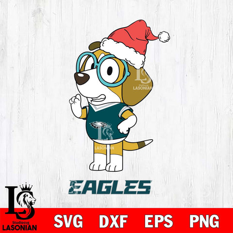 Philadelphia Eagles Christmas Bluey Honey Sport Svg Eps Dxf Png File,Cut Svg Files, Digital File, Sublimation